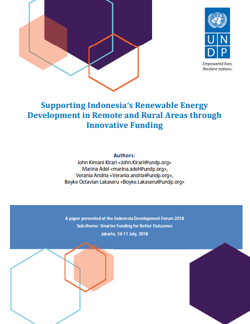 Supporting Indonesia's Renewable Energy Development in Remote and Rural Areas through Innovative Funding - UNDP